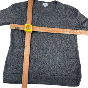 Old Navy Women's Grey Speckled Knit Crew Neck Long Sleeve Sweater‎ Size L thumbnail 5