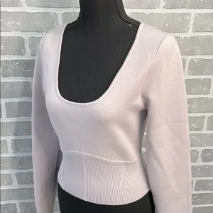 NWT Abercrombie & Fitch Ribbed Slim Corset Sweater‎ Women’s Size Medium thumbnail 10