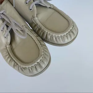 SAS Siesta Shoes Women Size 7 Bone‎ Leather Handsewn Lace Up Oxfords Made in USA thumbnail 9