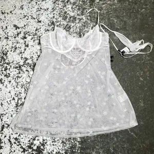INC International Concepts‎ Daisy-Embroidered Babydoll Lingerie Chemise thumbnail 2