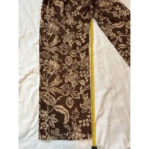 Womens Bohemian Tropical Print Elastic Waist Wide Leg Flowy Vacation Resort Pant thumbnail 5