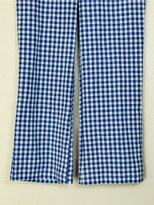 Sonderhaus Perfect Pants Blue & White Gingham Relaxed Fit Cotton Pants Size XS thumbnail 7