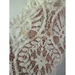White Lace Peplum Top Small Boho Romantic Fairy Feminine Ethereal Sheer Festival thumbnail 5