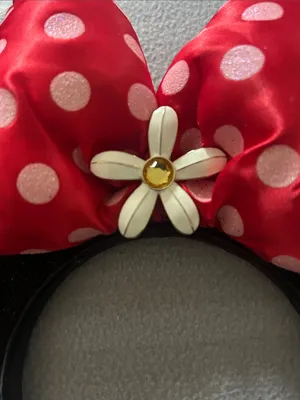 Disney Minnie Polka Dot Bow Mouse Ear Headband - Red & Black thumbnail 3