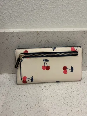 Kate Spade New York Staci Wallet – Dancing Cherries Print NEW thumbnail 4