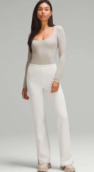 Lululemon Wundermost Nulu Square Neck Bodysuit in Riverstone thumbnail 2