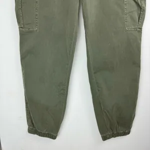American Eagle Cargo Relaxed Mom Jogger Sz 10 Olive Army Green Cotton Blend thumbnail 11