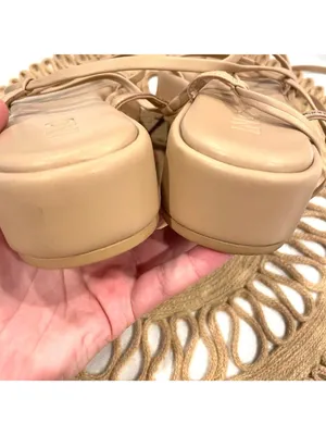 INC Rexile Neutral Lace-Up Flatform Sandals Size 9 Tan thumbnail 10