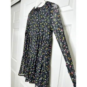 AFRM Mesh Tiered‎ Babydoll Floral Mini Dress Small thumbnail 3