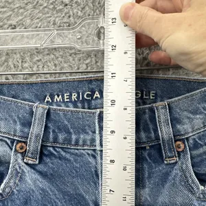 American Eagle Super High‎ Rise Ankle Straight Jeans Stretch Boho Women's 4 x 27 thumbnail 8
