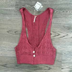 Free‎ People The Vest of Us Crop Knit Sweater Vest thumbnail 5