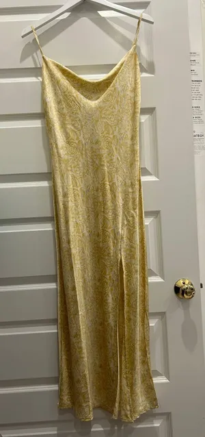 Yellow Satin paper Hearts Dress thumbnail 1