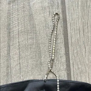 Zara Elegant Black Rhinestone StrapDress thumbnail 3