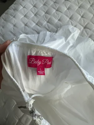 Strapless White Dress Size L thumbnail 6
