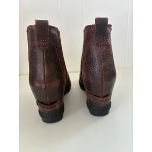 Sorel Joan of Arctic Wedge II Chelsea Boots Brown Leather NL3346-282 Womens 8 thumbnail 6