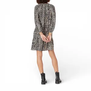 The Drop Caralynmirand Leopard Print Tiered V‎ Neck Mini Dress XXS thumbnail 3