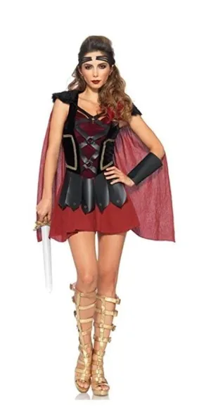 NEW Leg Avenue Trojan Warrior Costume S/M 4-Piece Set Dress Cape Wrist Cuff ect thumbnail 1