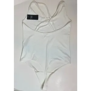 Abercrombie and Fitch Soft A&F thong bodysuit white size L thumbnail 4