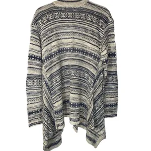 INC International Concepts Womens size XL Open Knit Sweater Cardigan Fair Isle thumbnail 2