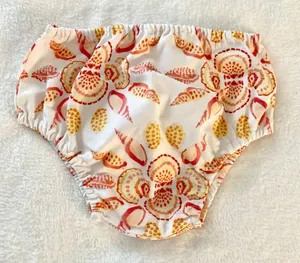 Hill House Seashell Bikini Bottom Womens Size XS White Orange Coastal Beach Swim thumbnail 1