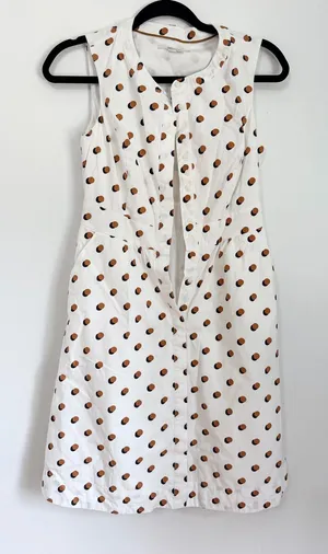 Biden Leila polka dot mini white dress size 2P thumbnail 1