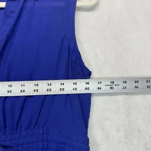 Theory Mistina Dress Sleeveless Drawstring‎ Waist Bright Violet Size 4 READ thumbnail 2