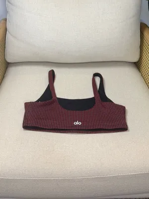 Alo Yoga Micro Houndstooth Bra Size small thumbnail 5