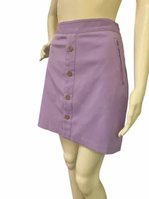 Lavender Button Pocket Mini Skirt Purple Size XS thumbnail 5