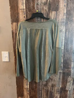 POL women's long sleeve green blouse size small (q7) thumbnail 5