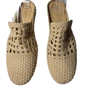 Born Woven Textile Mules Tan Round Toe Slip On Flats Boho Women's Size 6 thumbnail 10