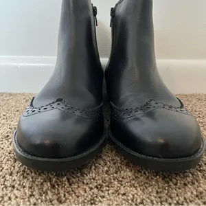 Black David Tate Tisa Leather Boots Size 9.5 thumbnail 3