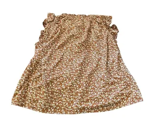 MELLODAY Floral Ruffle Blouse - Brown and White thumbnail 2