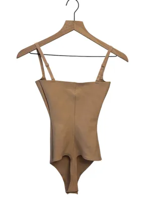 NWT Skims Body Zoned Open Bust Brief Bodysuit Clay Size Small thumbnail 2