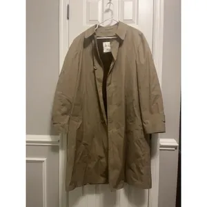 Vintage London Fog W/removable Lining. Long Coat With Furry Warm Inside 42L Tan thumbnail 2
