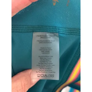 Spiritual Gangster Teal T-Back‎ Novelty Bra Striped Band Medium thumbnail 6