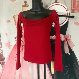 New Reformation-Style Red Top (Off-Shoulder Long Sleeve) Sz S thumbnail 2