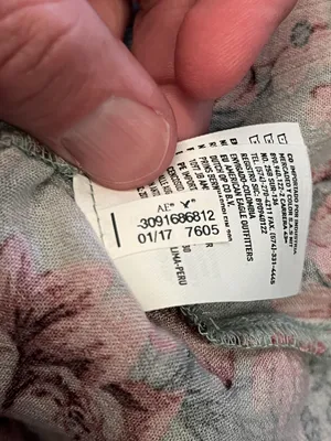 American Eagle Outfitters Skirt Womens Medium Blue Floral Wrap Elastic Waist thumbnail 7