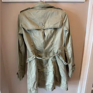 American Eagle Outfitters Olive Trench Coat thumbnail 4