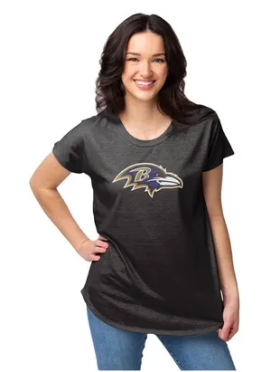 Foco NFL Women's Black Graphic Tee Baltimore Ravens thumbnail 1