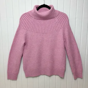 J. Crew Turtleneck Pink Cozy Soft Barbie Winter Sweater‎ Size S thumbnail 2