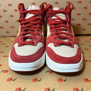 Nike Dunk High Up Cinnabar Red Gold Sneakers Women’s 10.5‎ thumbnail 5
