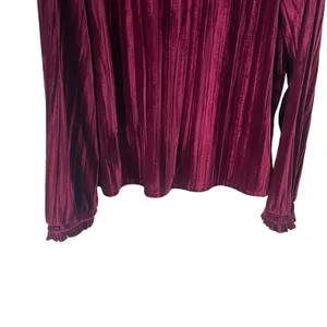 Mello Day Women's Size Large Red Velvet‎ Fairy Grunge Whimsygoth Long Sleeve Top thumbnail 3