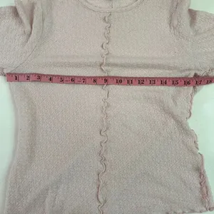 Sanctuary Pink Textured Long Sleeve Top Women’s XL Lettuce Hem Ruffle Edge thumbnail 4