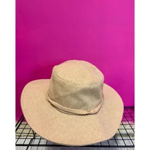 Universal Threads Tan Wide Brim Fedora Hat Camel Felt Boho Style thumbnail 5