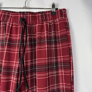 Boutique Messini Red Plaid‎ Straight Leg Pants M thumbnail 3