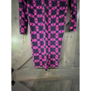 Lilly Pulitzer‎ Gretchen Navy Pink Frog Print V-Neck Dress XS Preppy Whimsical thumbnail 7