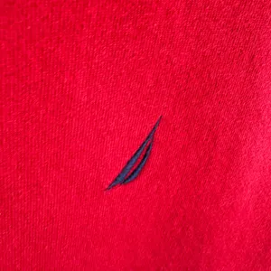 Nautica Red Crewneck Sweatshirt Womens XL Logo Pullover Preppy Classic thumbnail 3
