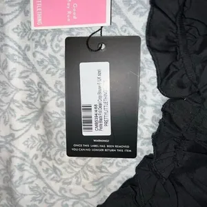 Petite Black Frill Detail Crop Blouse PLT size 6 thumbnail 7