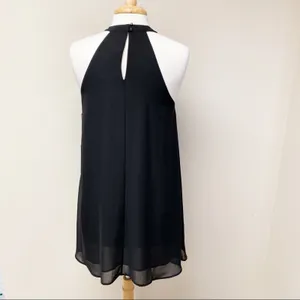 ASTR The Label Black Chiffon Halter Swing Dress Small NWT thumbnail 3