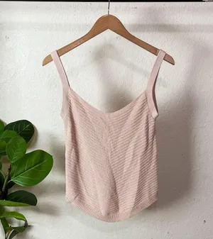 Uniqlo | Baby Pink U Cotton V Neck Camisole thumbnail 1